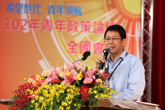 Minister of Education Chiang Wei-ling addressed in the Youth Policy Forum’s 2013 national conference