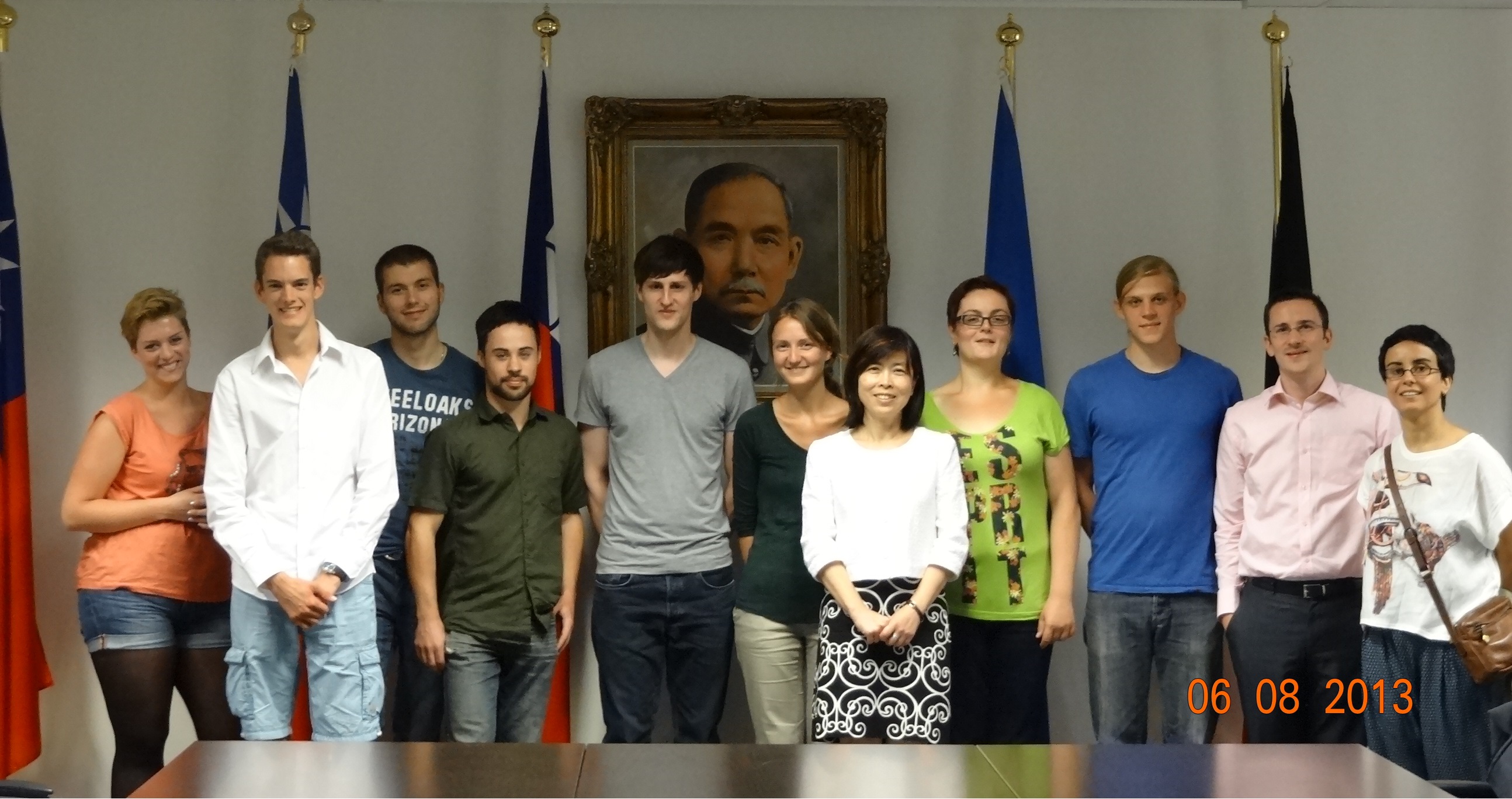 12 Belgian college students attended orientation to study in Taiwan