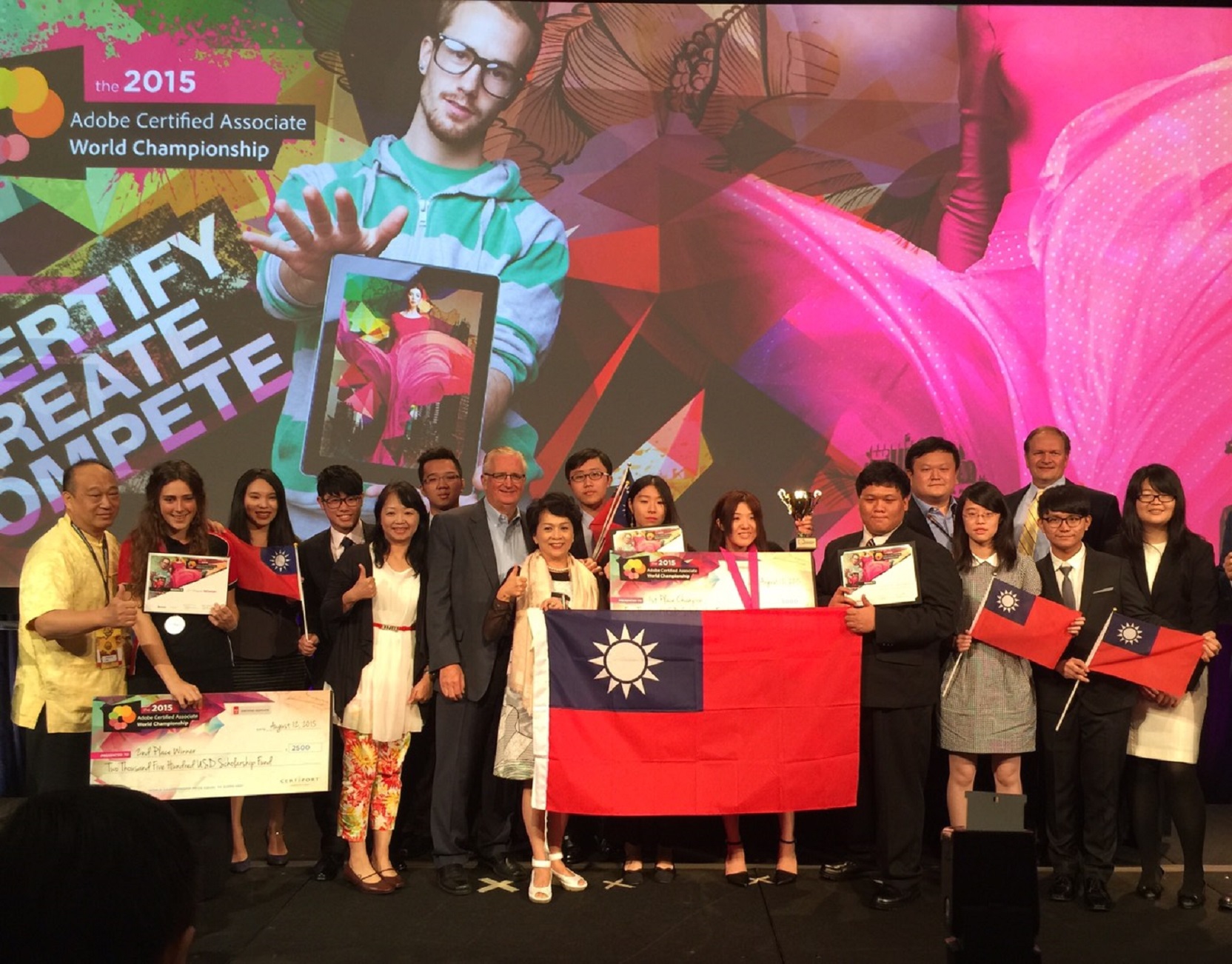 Taiwanese students win medals at 2015 Adobe Certified Associate (ACA) World Championship