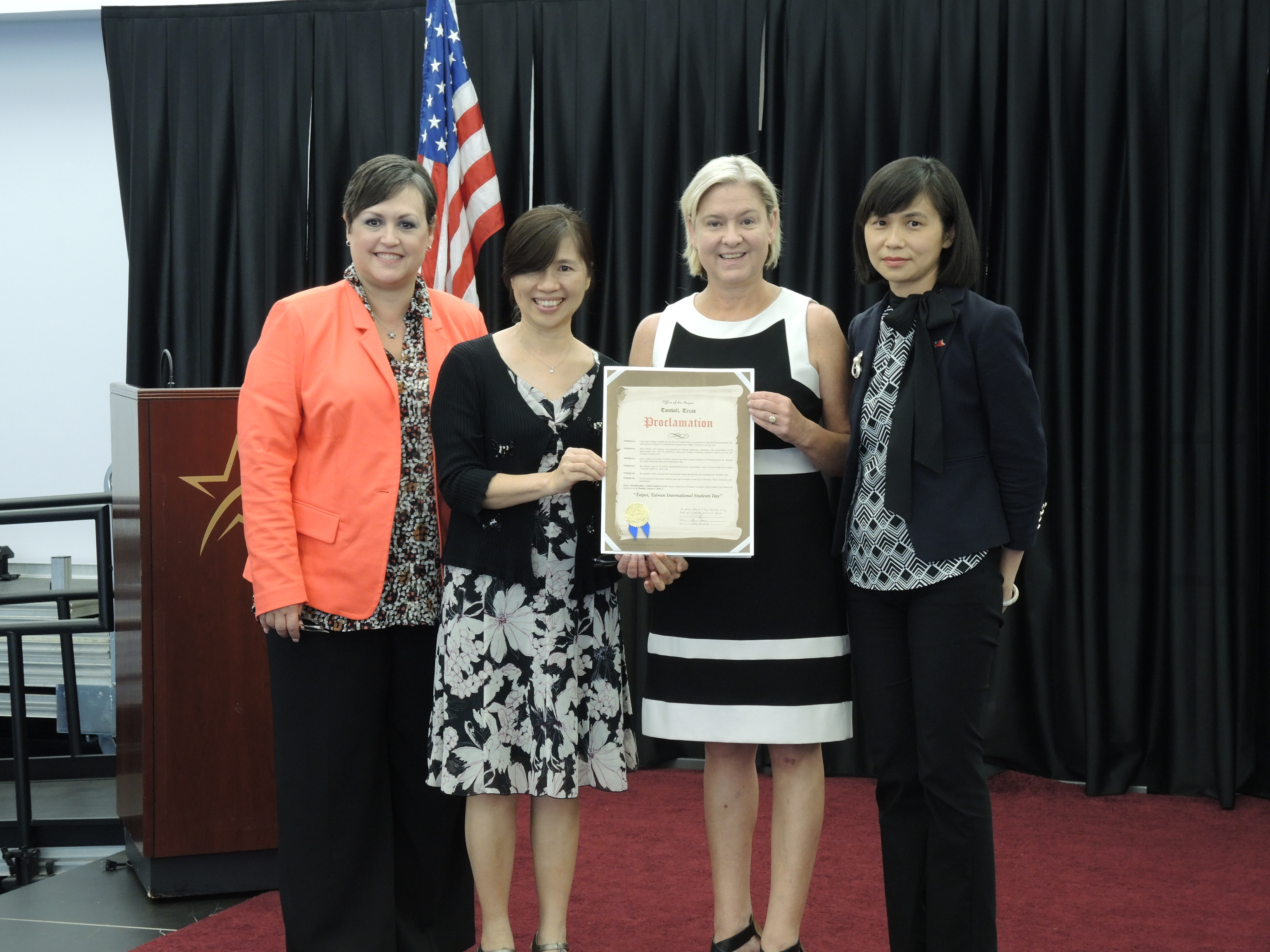 Tomball City Mayor Declares August 1“Taipei City International Students Day”