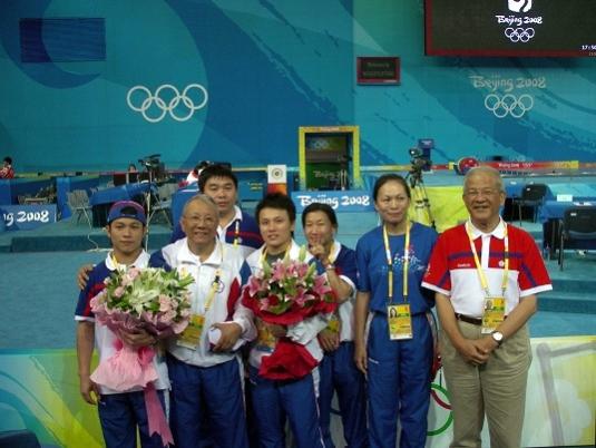 Minister of Education Cheng Jei-cheng and Minister without Portfolio J. L. Tseng Wish Athletes Competing in the Beijing 2008 Olympic Games Success