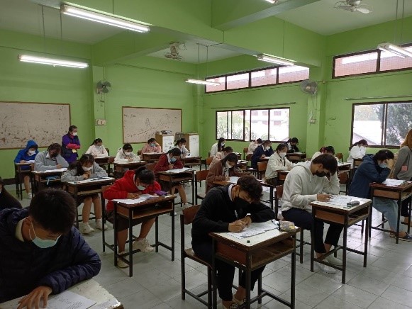 The first 2022 TOCFL Test underway at Jianhua Comprehensive Senior High School in northern Thailand