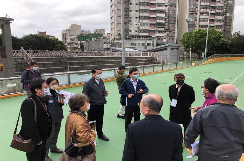 Inspecting the proposed competition venue for roller-skating in Taoyuan City on January 6, 2022