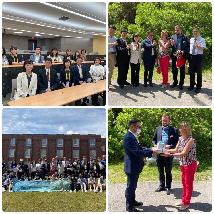 The Taiwan delegation, visiting Taiwan students and university officials at the University of Maine